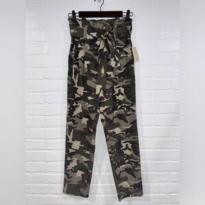 NWT Rescent Rive High-Waisted Belted Camouflage Stretchy Pants